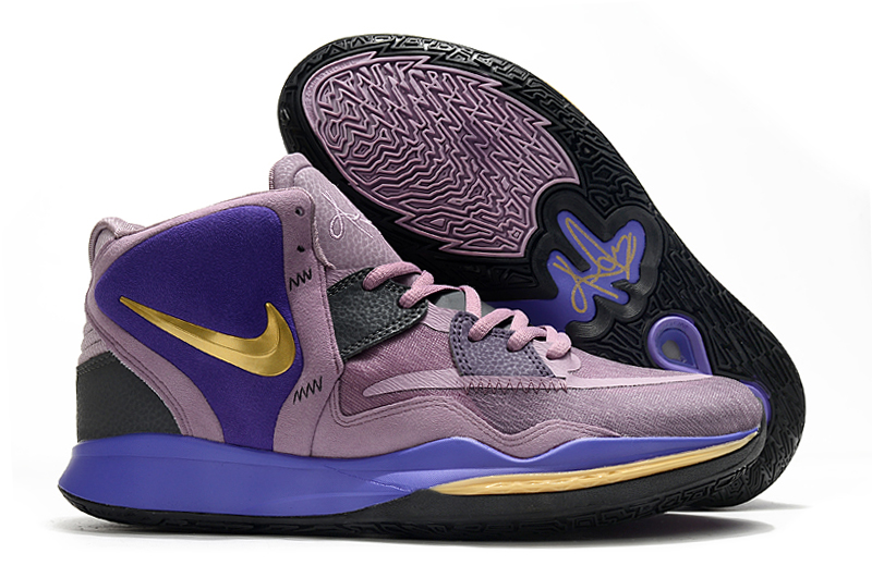 2021 Nike Kyrie 8 Purple Blue Gold Shoes - Click Image to Close